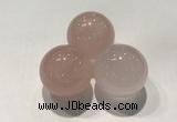 CDN1030 30mm round rose quartz decorations wholesale