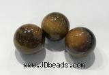 CDN1050 30mm round yellow tiger eye decorations wholesale