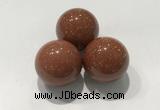 CDN1054 30mm round goldstone decorations wholesale