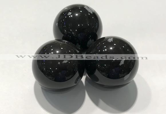 CDN1059 30mm round snowflake obsidian decorations wholesale