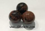 CDN1062 30mm round mahogany obsidian decorations wholesale