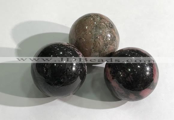 CDN1086 30mm round rhodonite decorations wholesale