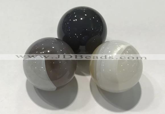 CDN1090 30mm round agate decorations wholesale