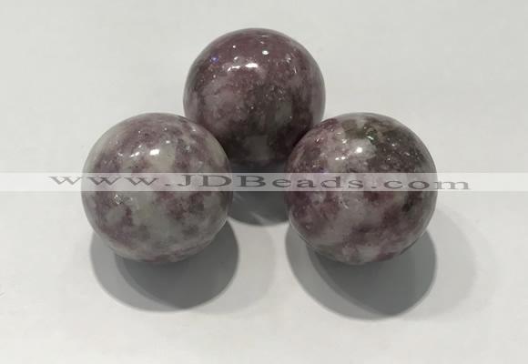 CDN1100 30mm round lilac jasper decorations wholesale