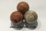 CDN1110 30mm round brecciated jasper decorations wholesale