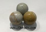 CDN1114 30mm round picasso jasper decorations wholesale