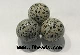 CDN1132 30mm round dalmatian jasper decorations wholesale