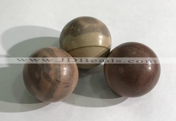 CDN1147 30mm round jasper decorations wholesale