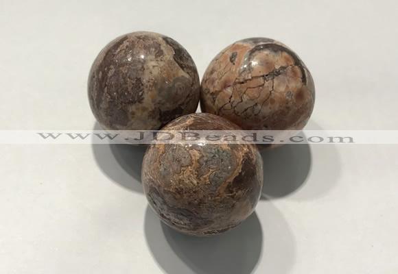 CDN1148 30mm round jasper decorations wholesale