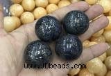 CDN12 30mm round pyrite gemstone decorations wholesale