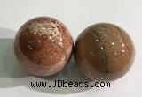 CDN1271 40mm round brecciated jasper decorations wholesale