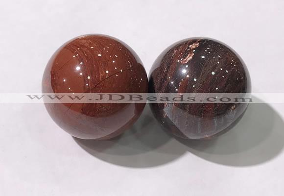 CDN1273 40mm round red jasper decorations wholesale