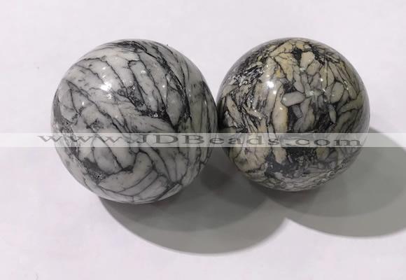 CDN1296 40mm round jasper decorations wholesale