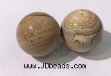 CDN1298 40mm round picture jasper decorations wholesale