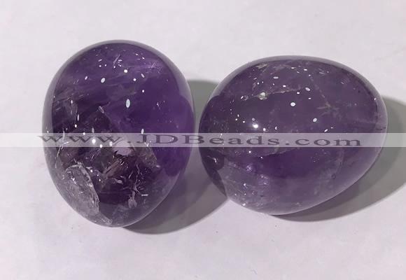 CDN1333 35*45mm egg-shaped amethyst decorations wholesale