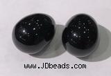 CDN1376 35*45mm egg-shaped black obsidian decorations wholesale