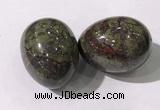 CDN1390 35*45mm egg-shaped dragon blood jasper decorations wholesale