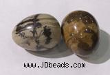 CDN1402 35*45mm egg-shaped jasper decorations wholesale