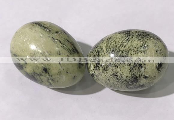 CDN1407 35*45mm egg-shaped yellow jasper decorations wholesale