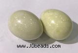 CDN1408 35*45mm egg-shaped yellow jasper decorations wholesale