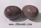 CDN1409 35*45mm egg-shaped red biotite decorations wholesale