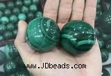 CDN23 40mm round natural malachite gemstone decorations