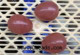 CDN301 25*35mm egg-shaped cherry quartz decorations wholesale