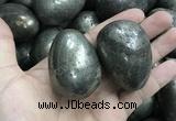 CDN31 38*50mm egg-shaped pyrite gemstone decorations wholesale