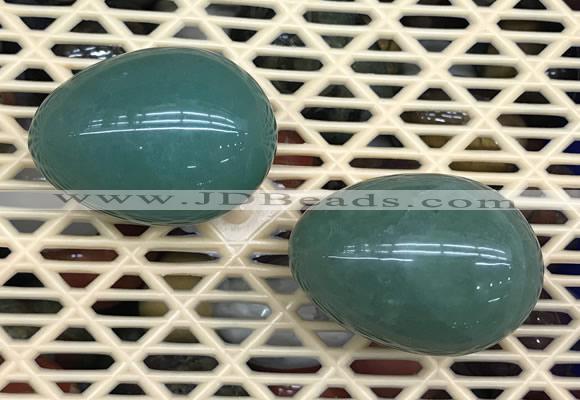 CDN337 35*50mm egg-shaped green aventurine decorations wholesale