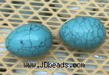 CDN342 35*50mm egg-shaped imitation turquoise decorations wholesale