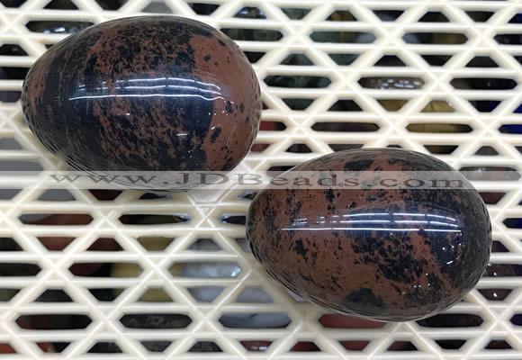 CDN356 35*50mm egg-shaped mahogany obsidian decorations wholesale