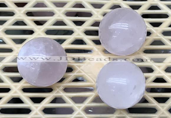 CDN370 25mm round rose quartz decorations wholesale