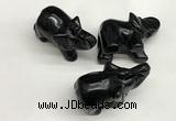 CDN404 25*50*35mm elephant black agate decorations wholesale