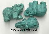 CDN417 25*50*35mm elephant imitation turquoise decorations wholesale