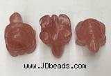 CDN433 28*45*22mm turtle cherry quartz decorations wholesale