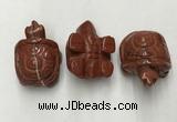 CDN440 28*45*22mm turtle red jasper decorations wholesale