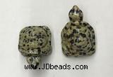 CDN441 28*45*22mm turtle dalmatian jasper decorations wholesale