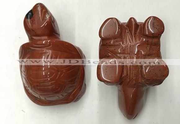 CDN462 38*55*28mm turtle red jasper decorations wholesale