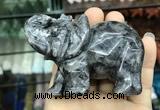 CDN536 35*80*55mm elephant black labradorite decorations wholesale