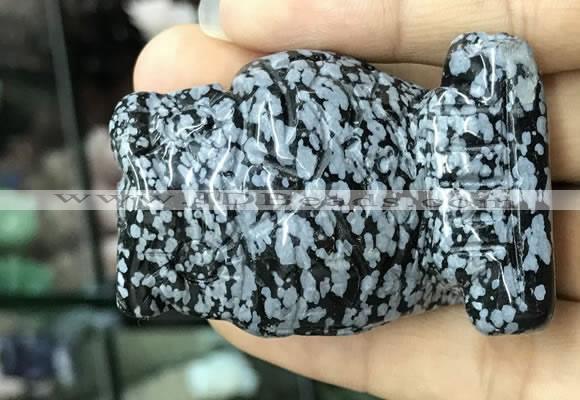 CDN576 35*50mm owl snowflake obsidian decorations wholesale