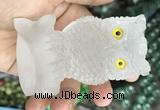 CDN585 50*80mm owl white crystal decorations wholesale