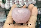 CDN596 32*45mm apple rose quartz decorations wholesale