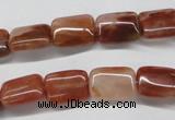 CDQ23 15.5 inches 15*20mm rectangle natural red quartz beads wholesale