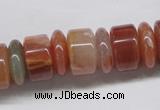 CDQ33 15.5 inches 5*16mm & 10*16mm rondelle natural red quartz beads