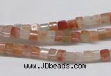 CDQ35 15.5 inches 4*4mm cube natural red quartz beads wholesale