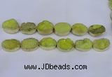 CDQ501 20*30mm - 22*30mm oval druzy quartz beads wholesale