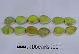 CDQ510 20*30mm - 22*30mm teardrop druzy quartz beads wholesale