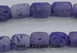 CDQ602 8 inches 6*8mm drum druzy quartz beads wholesale