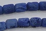 CDQ603 8 inches 6*8mm drum druzy quartz beads wholesale