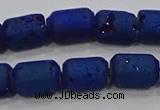 CDQ607 8 inches 6*8mm drum druzy quartz beads wholesale